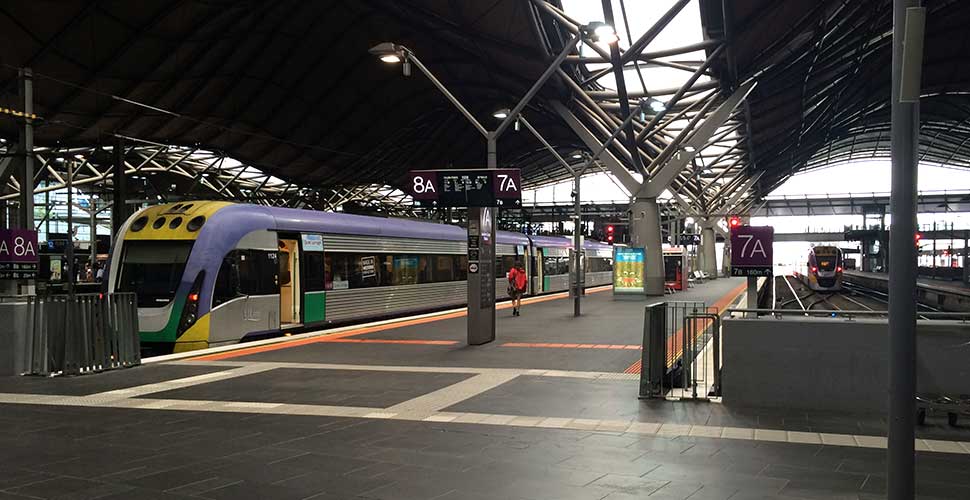 One of the V/Line VLocity trains at the centre of the current issues relating to rail travel in Victoria.