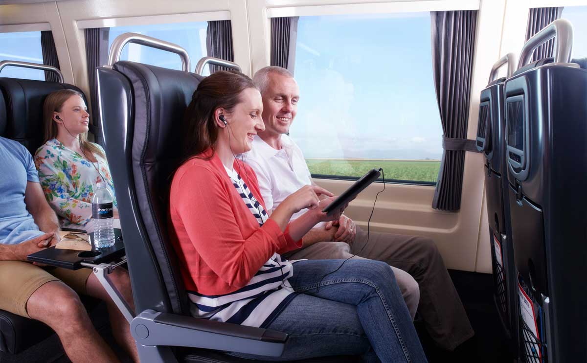 Premium Economy seats on the Spirit of Queensland train